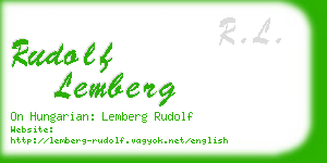 rudolf lemberg business card